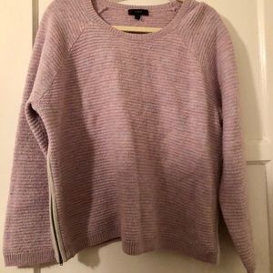 Jcrew Purple sweater with zipper detail (xl)